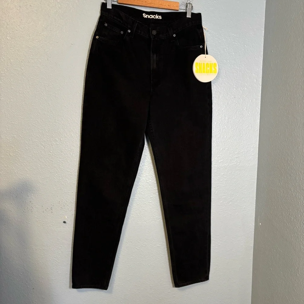NWT Mother SNACKS! High Waisted Twizzy Skimp Jean Smacking Good Black - Picture 4 of 14